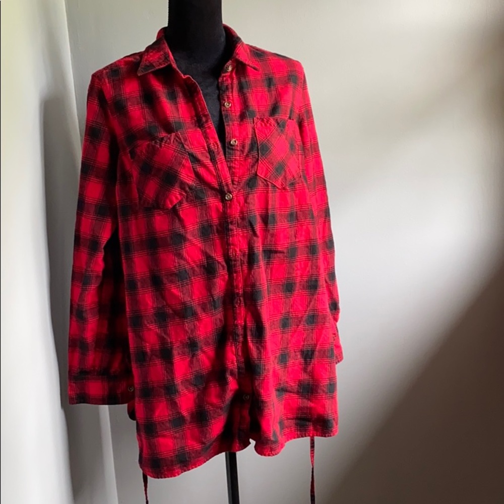 Plaid Maternity Shirt